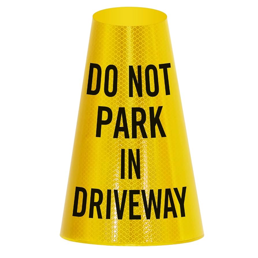 ブリジット・セント・ジョンAsk Me No Questions SmartSign “Do Not Park in Driveway” Bright Reflective Cone