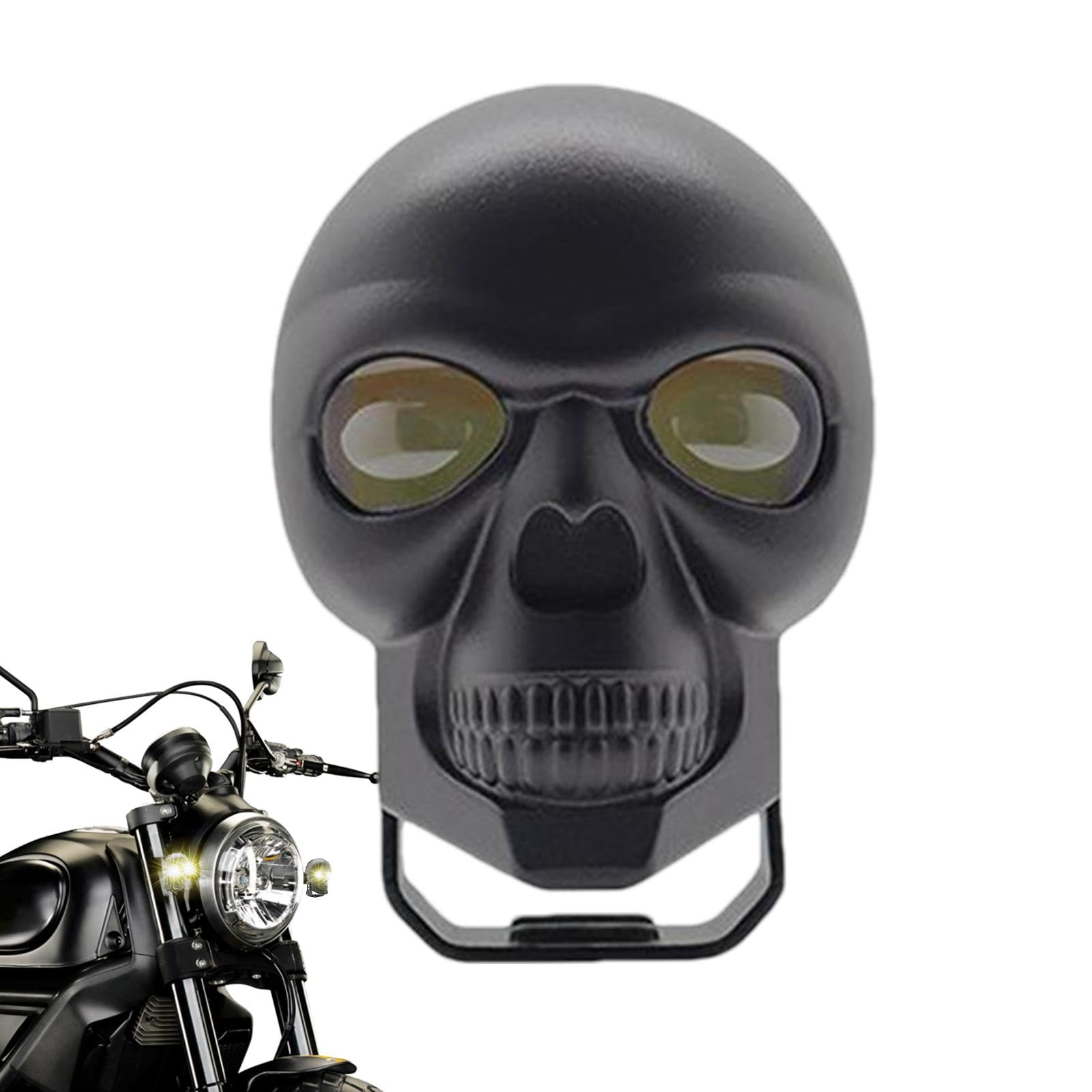 Feux Antibrouillard Moto LED En Forme De Tête De Mort | 38W - 3 Modes Blanc/Ambre