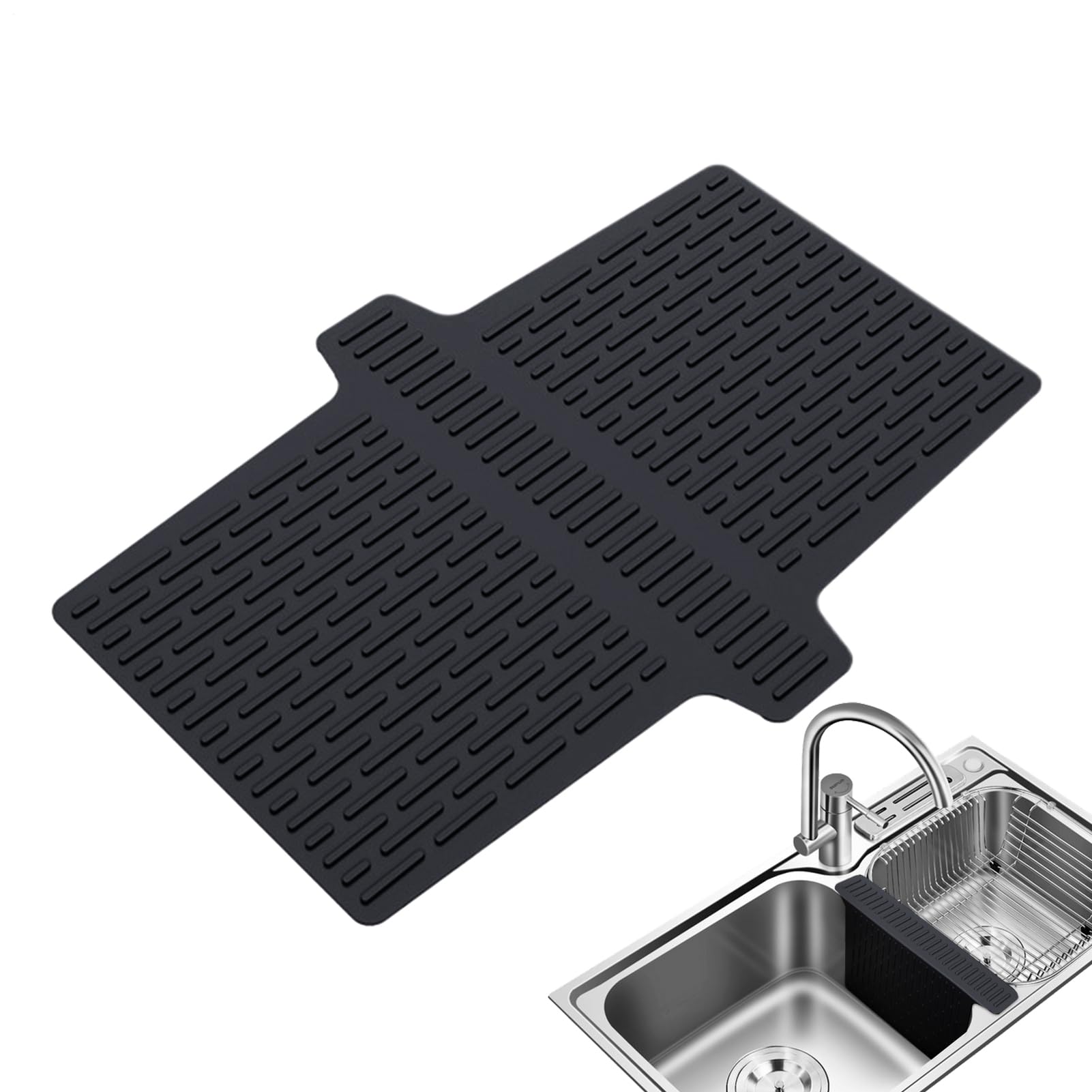 Alfombrilla protectora para fregadero de cocina y organización hogareña