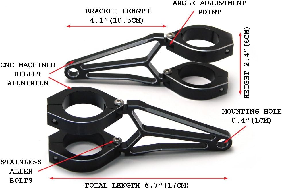 Flаѕh Dеаlѕ - 60% оƒƒ Motorcycle Headlight Brackets Fork Mounted 40-41mm Razor Style Billet Aluminum