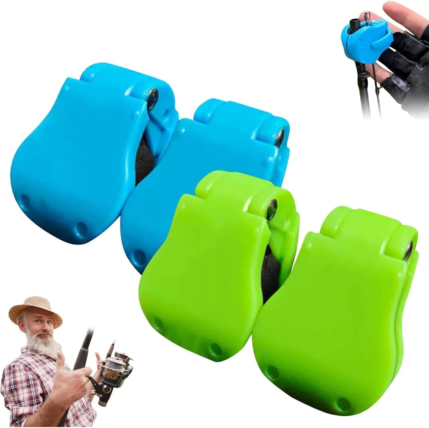 Multifunctional Rod Holder, Portable Takedown Beach Fishing Rod Holder, Auto Fixed Tackle Ties Cable, for organizing and Protecting Fishing rods, Suitable of Fishing rods(Green + Blue)