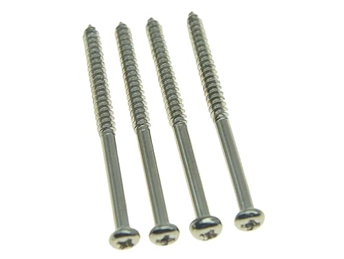 Miniatura 2 de KAISH Paquete de 20 tornillos de montaje para pastilla de bajo para pastillas de precisión P Bass o J Bass o P90 pastillas de barra de jabón níquel