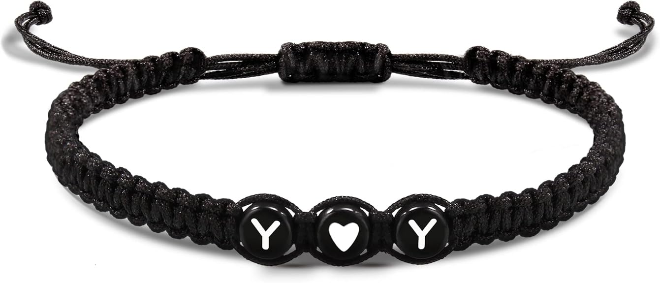 Initial Bracelets for Women Men's Bracelets Gifts for Girlfriend Boyfriend Letter Bracelets I Love You Gifts for Her Him Best Friend Birthday Gift Christmas Jewelry