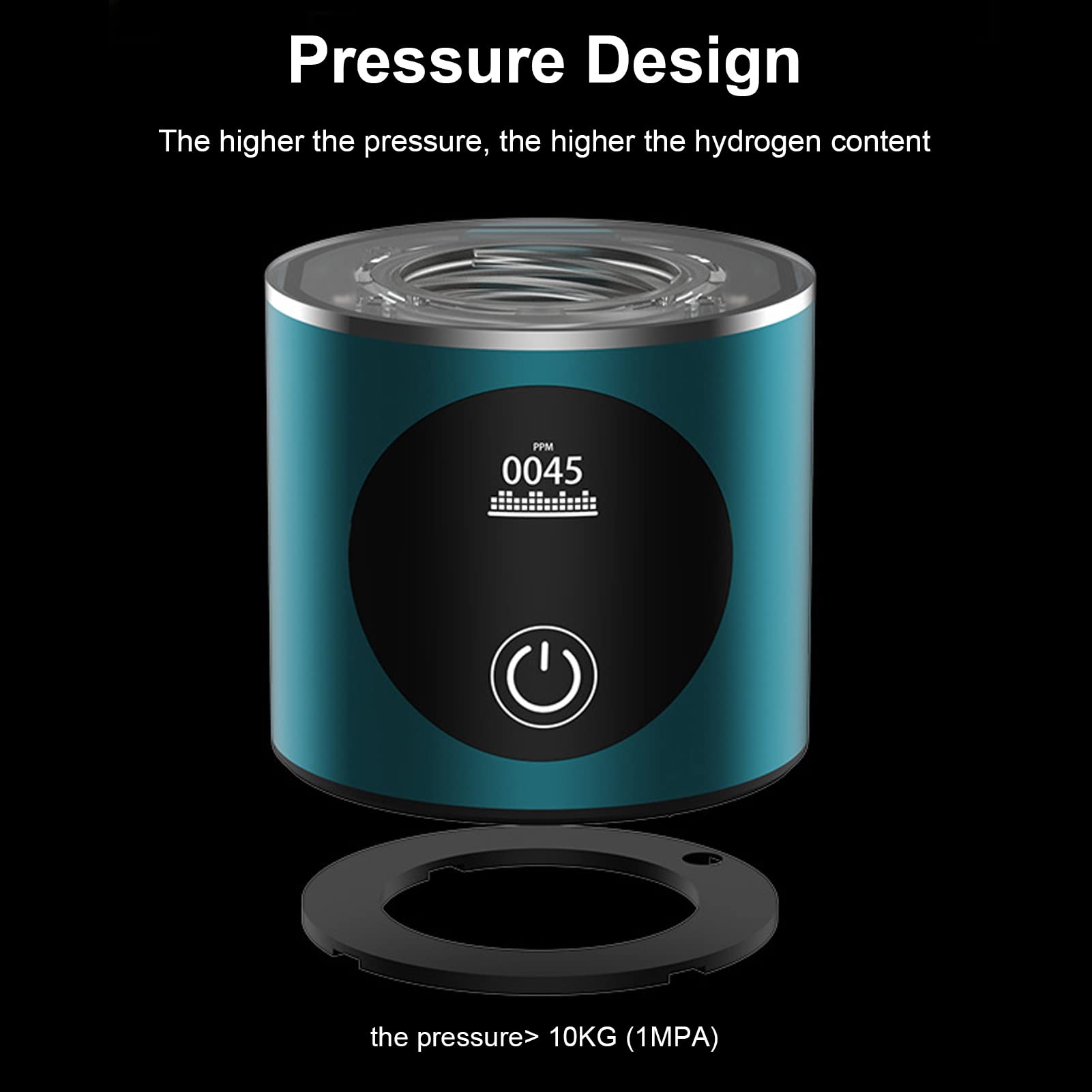 generador profesional de botellas de agua de hidrógeno con tecnología SPE y Pem,Generador de agua de hidrógeno, ionizador de agua Erich de hidrógeno portátil recargable por USB para viajes en el hoga