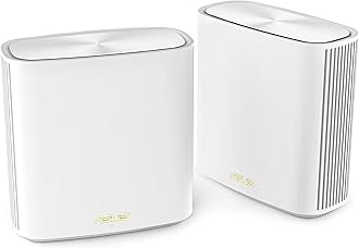 ASUS ZenWiFi Whole-Home Dual-Band Mesh WiFi 6 System XD6 White - 2 Pack, Coverage up to 5,400 sq.ft & 4+ Rooms, 5400Mbps, AiMesh, Lifetime Free Internet Security, Parental Control, Easy Setup