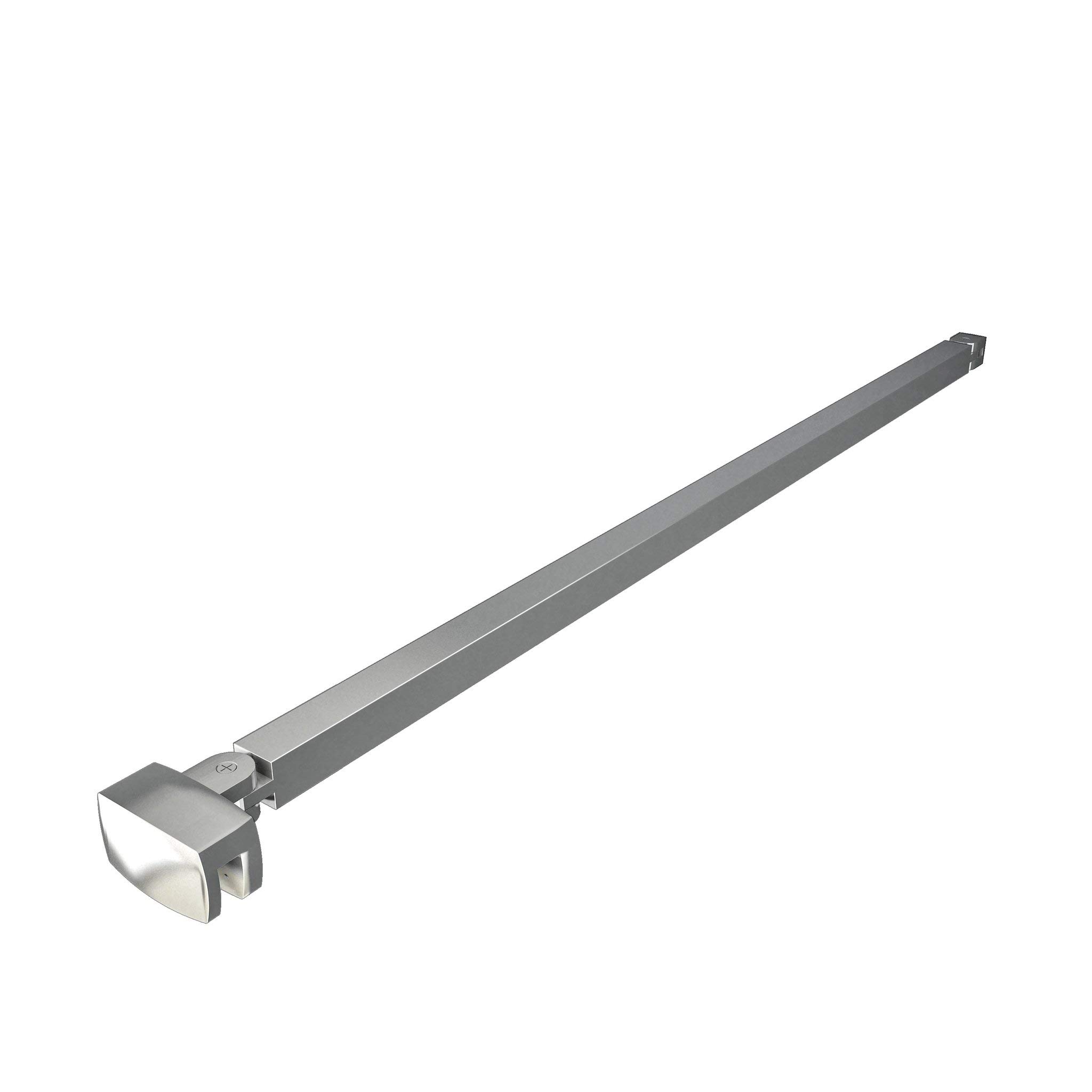 Barra Stabilizzatrice Cromo Lucido da 90 cm Sezione Quadrata con Due Teste Girevoli per Box Doccia Walk in Parete Fissa Vetro Da 6-10 mm