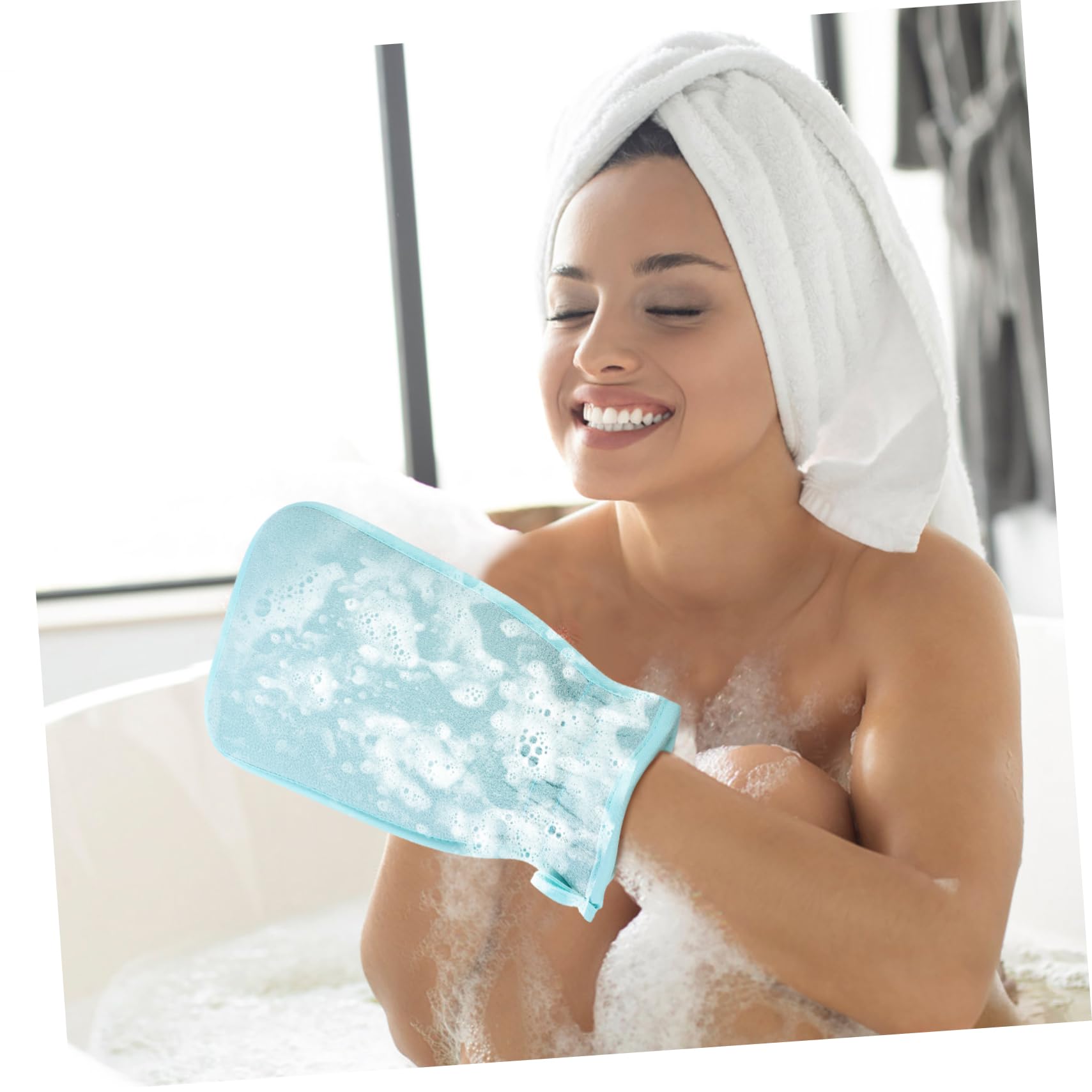 TOVINANNA 2pcs Exfoliating Bath Gloves Dual Sided Shower Scrubber for Deep Cleansing Skin Exfoliating Mitts for Adults Enhances Skin Health and Comfort