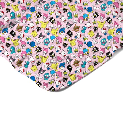 Image of Northwest Hello Kitty & Friends Reversible Quilted Throw, Kawaii Checkered Pattern, Comfy Throw, for Anime Fans, Game Room, Chair or Couch, 60 x 80 Inches