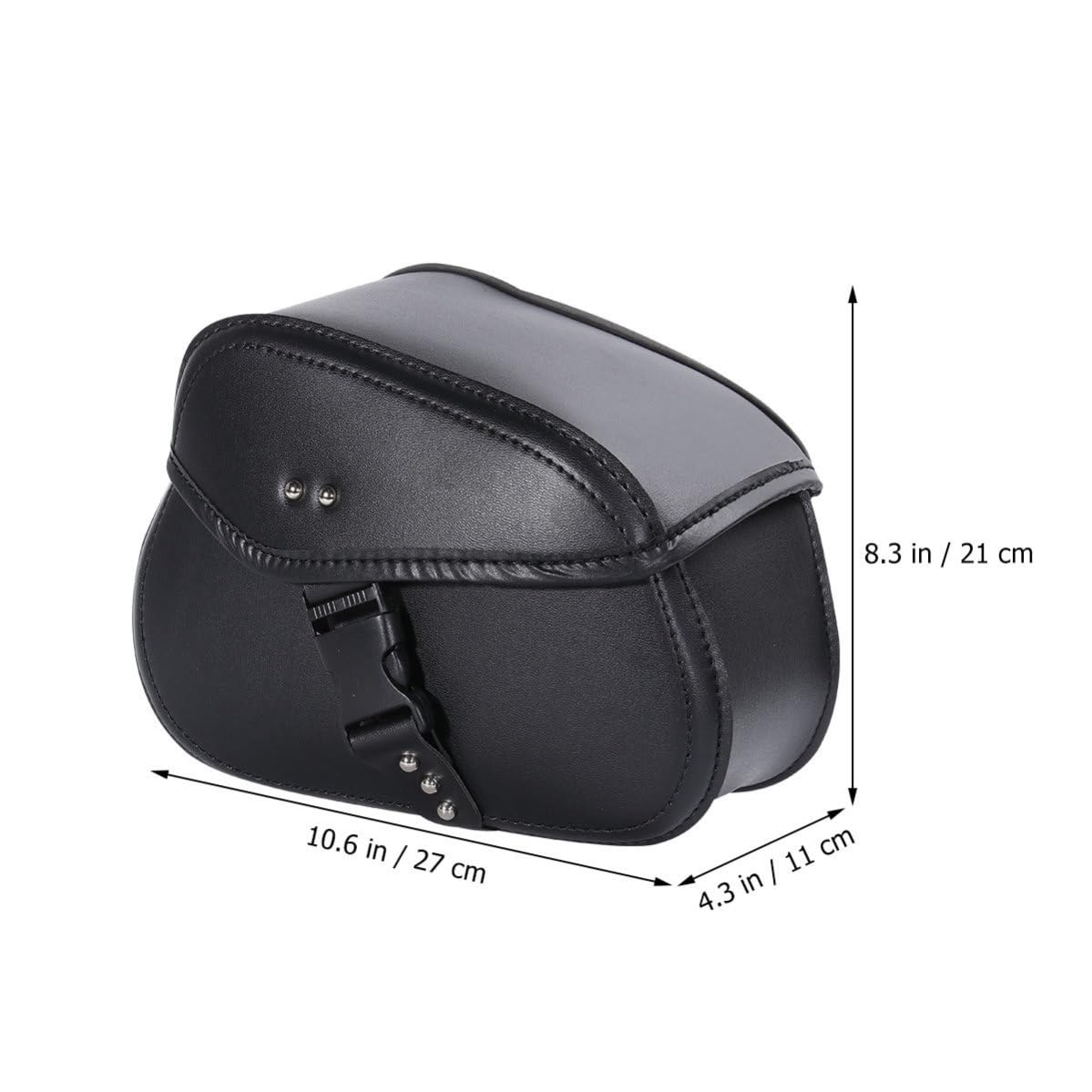 Gadpiparty Borsa da Moto in Pelle PU Nera, Grande Capacità