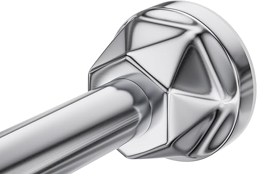 Barra de cortina de ducha de 27 a 80 pulgadas, sin taladro, no se oxida, barra de cortina de ducha antideslizante para ventana de baño, barra de