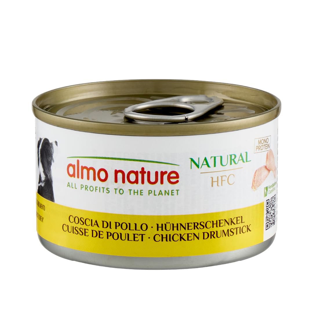 Almo Nature HFC Natural Chicken Drumstick Wet Dog Food, 95 g, Pack of 24