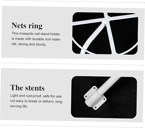 Miniatura 4 de 1 juego de soporte de red para bebé, accesorios para bebé, toldo para cuna, soporte para tienda de campaña para cama, red de barra, toldo de cama,