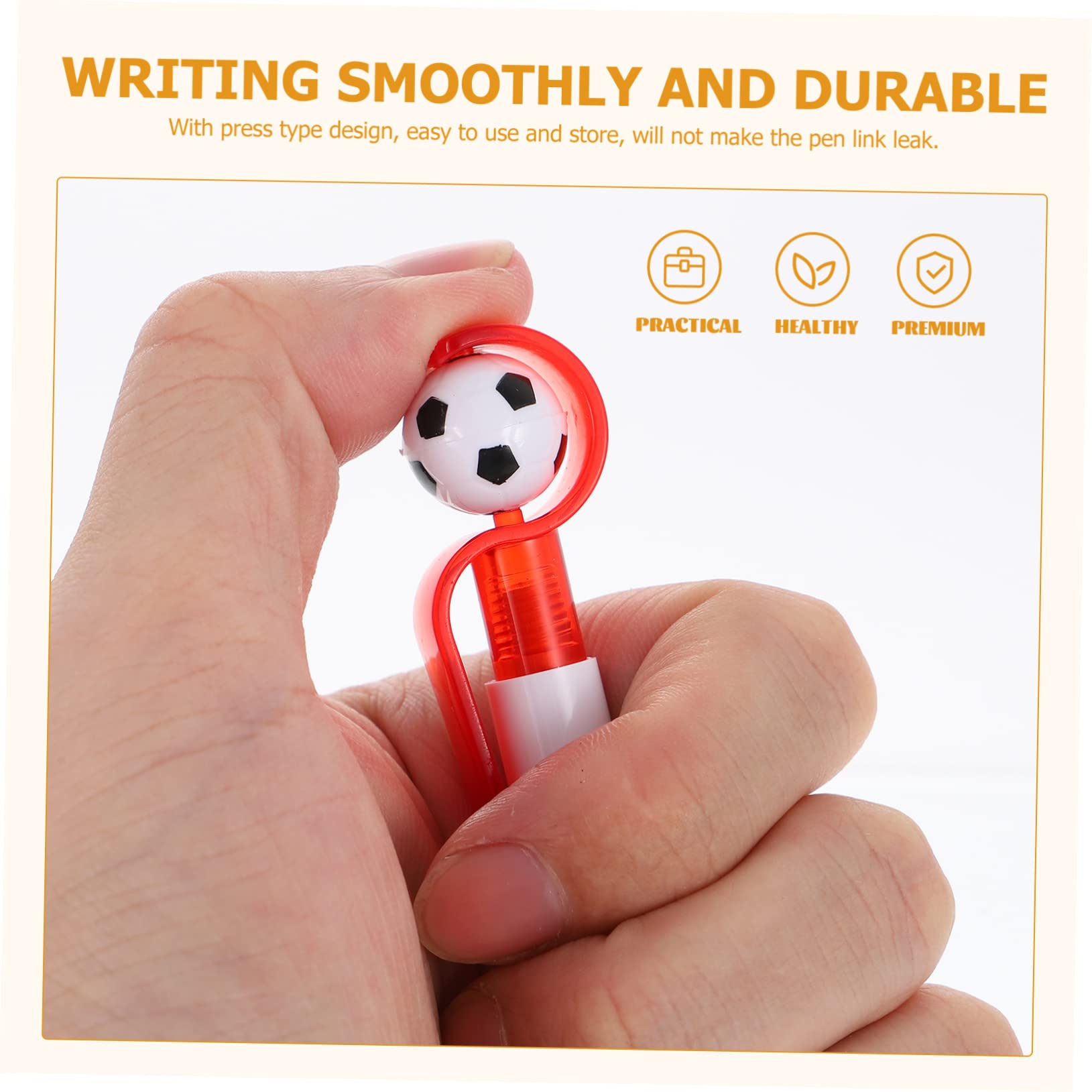 NUOBESTY 4 Set Penna A Sfera Squadra Di Calcio Piatti Di Carta Da Calcio A Tema Calcio Adesivi Di Calcio Penne Da Calcio Novità Coppa Di Calcio Penna Sportiva Plastica 18 Pezzi * 4