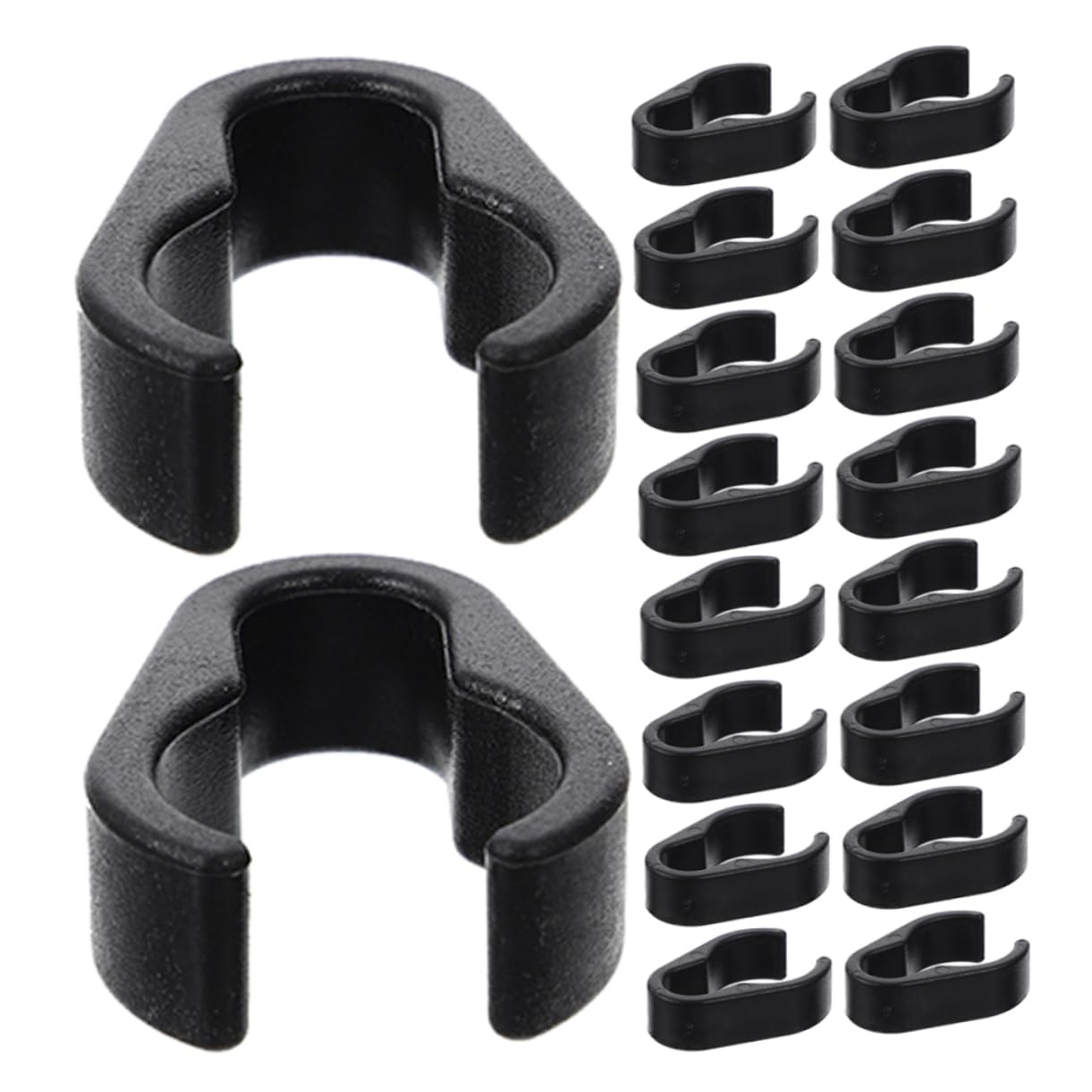 WOONEKY 50Pcs Mic Cable Clips Plastic Microphone Stand Cable Clamps for Headset Cord Organization Tool Installation Lightweight and Essential Microphone Accessories