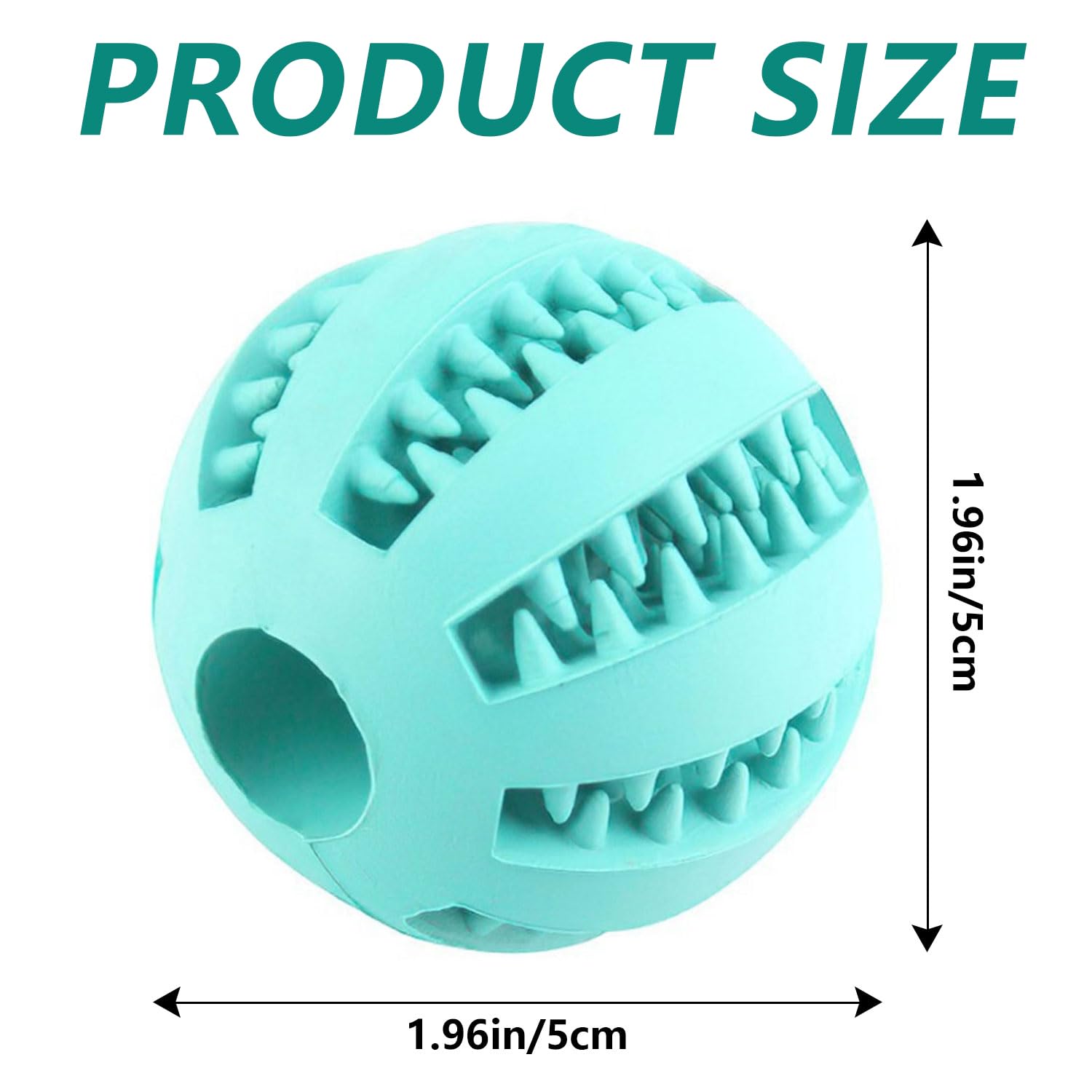 hzbaiyi 2 Pcs Pets Dog Treat Toy Ball Dog Puzzle Toy Interactive Toys for Boredom Teeth Cleaning Chew Toys for Pet Puppies And Cats Interactive Toy Ball Relieve Anxiety and Boredom (Blue + Green) - Image 2