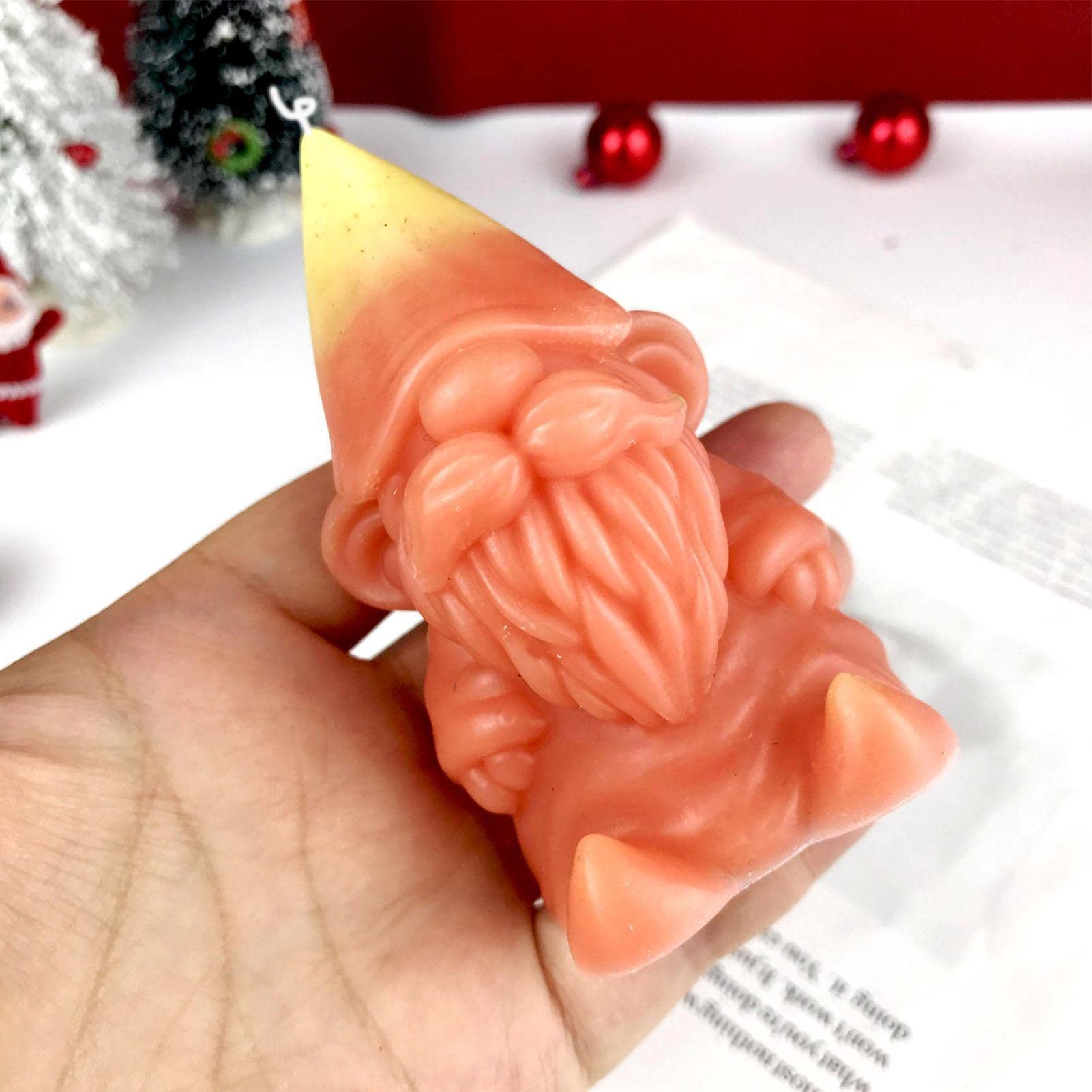 Moule de nain de Noël facile à démouler pour savon, plâtre, décoration de Noël, décoration d'intérieur, moules de Noël pour la fabrication de moules de Noël en silicone