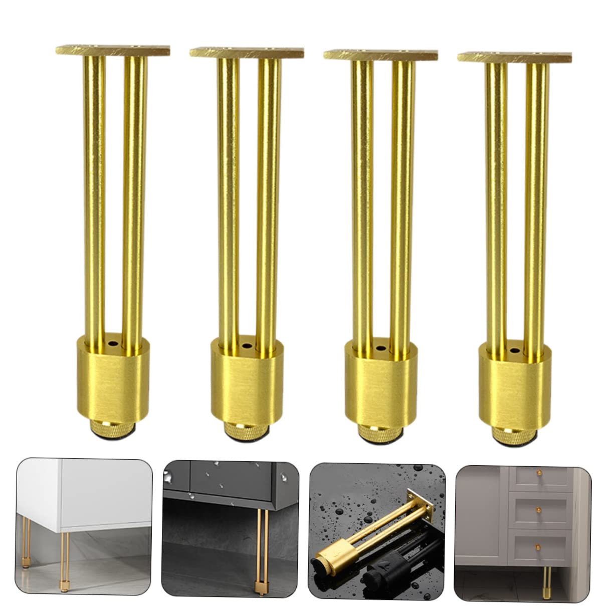 4pezzi Gambe Per Mobili Regolabili in Alluminio Piedini Supporto Per Tavoli Resistenti Gambe Livellatrici Per Mobili Accessori Per