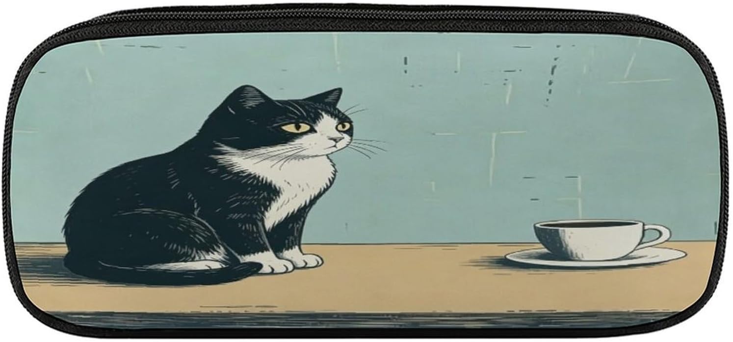 Funny Tuxedo Cat Makeup Bag Travel Toiletry Bag