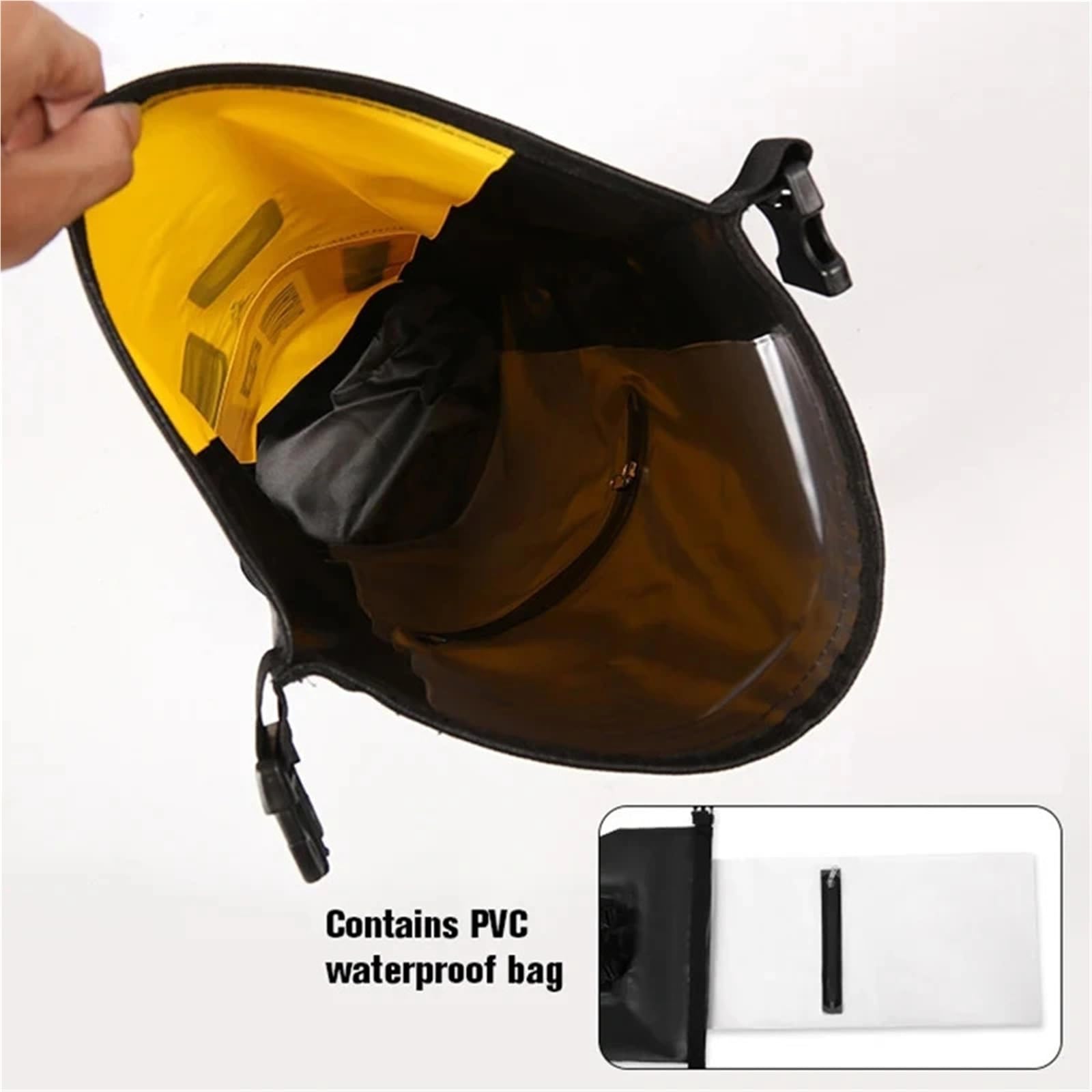 Sacca Impermeabile Zaino da nuoto da 25L e 30L, in PVC asciutto, impermeabile, con secchiello, grande, for trekking fluviale, rafting, viaggi all'aperto, borsa a mano(30L Yellow)