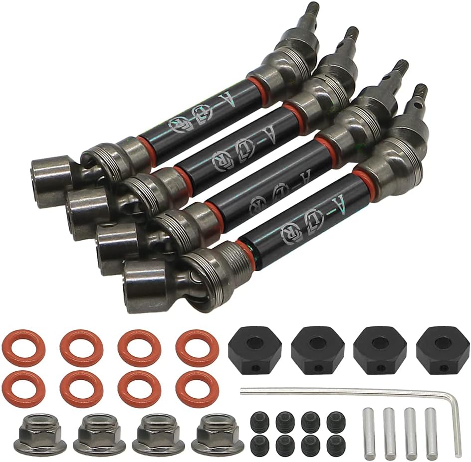 RCAWD ARRMA Drive Shafts,Metal Upgraded Front&Rear ARRMA CVD Slider Set