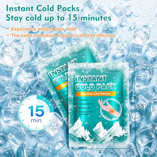 Instant Ice Cold Pack (4”x 5.5”) – Set of 50 Disposable Cold Therapy Ice Packs for Pain Relief, Swelling, Inflammation, Sprains, Strained Muscles, Toothache – for Athletes & Outdoor Activities - Image 3