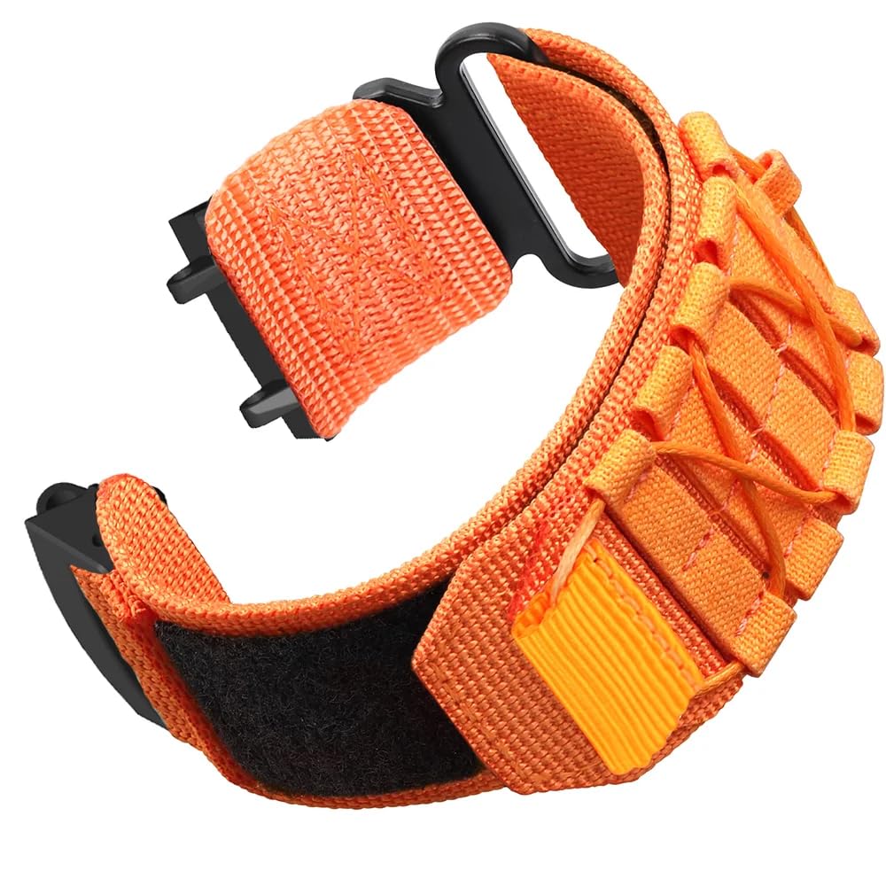 OBOE Nylon Watch Strap 'COMPATIBLE WITH' Amazfit T-Rex 3 Watch Sports Watch Band (B-Orange) [WATCH NOT INCLUDED]-image-31