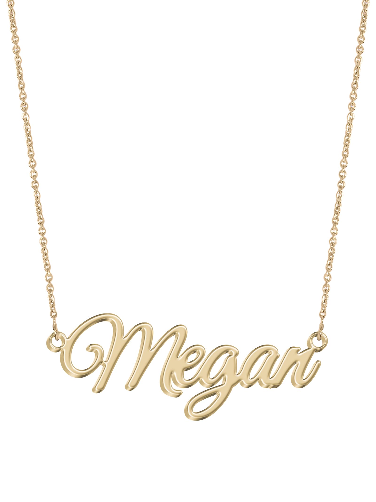 PiscesJD Personalized Name Necklace in 18K Gold Plated Stainless Steel – Customizable Font,Color & Length – Elegant Script Design – Ideal Gift & Girls