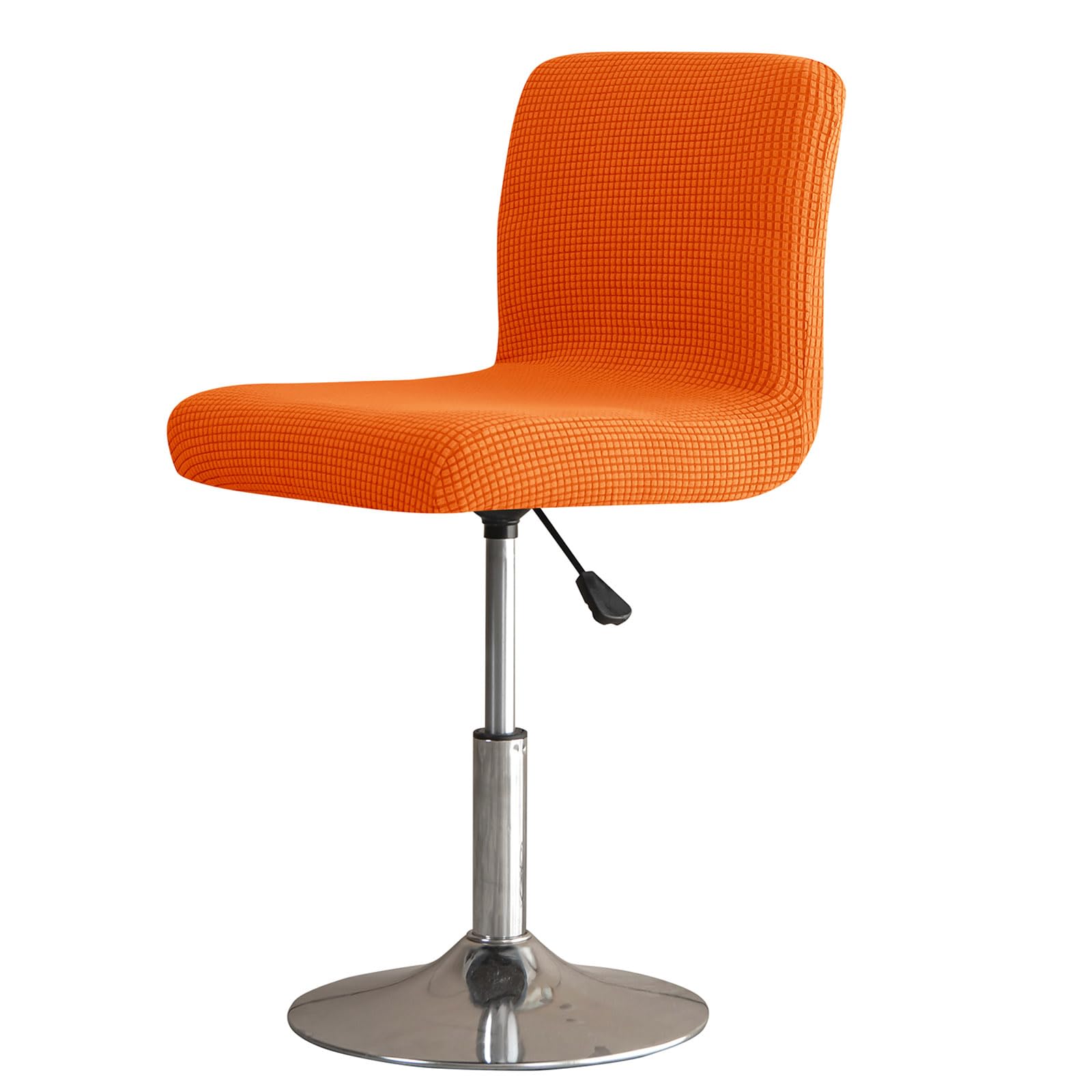 Fundas para taburetes de bar, fundas protectoras de tartán para sillas laterales de altura elástica, fundas protectoras lavables para taburete de bar (naranja, 8 piezas)