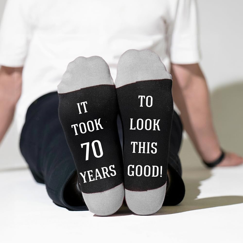70th Birthday Gifts for Men, 70 Year Old Birthday Gifts for Men, Unique Funny Socks Gift for Age 70 Dad 70th Grandpa Brother Uncle Husband Boyfriend Friend,Christmas Stocking Stuffers - Image 2