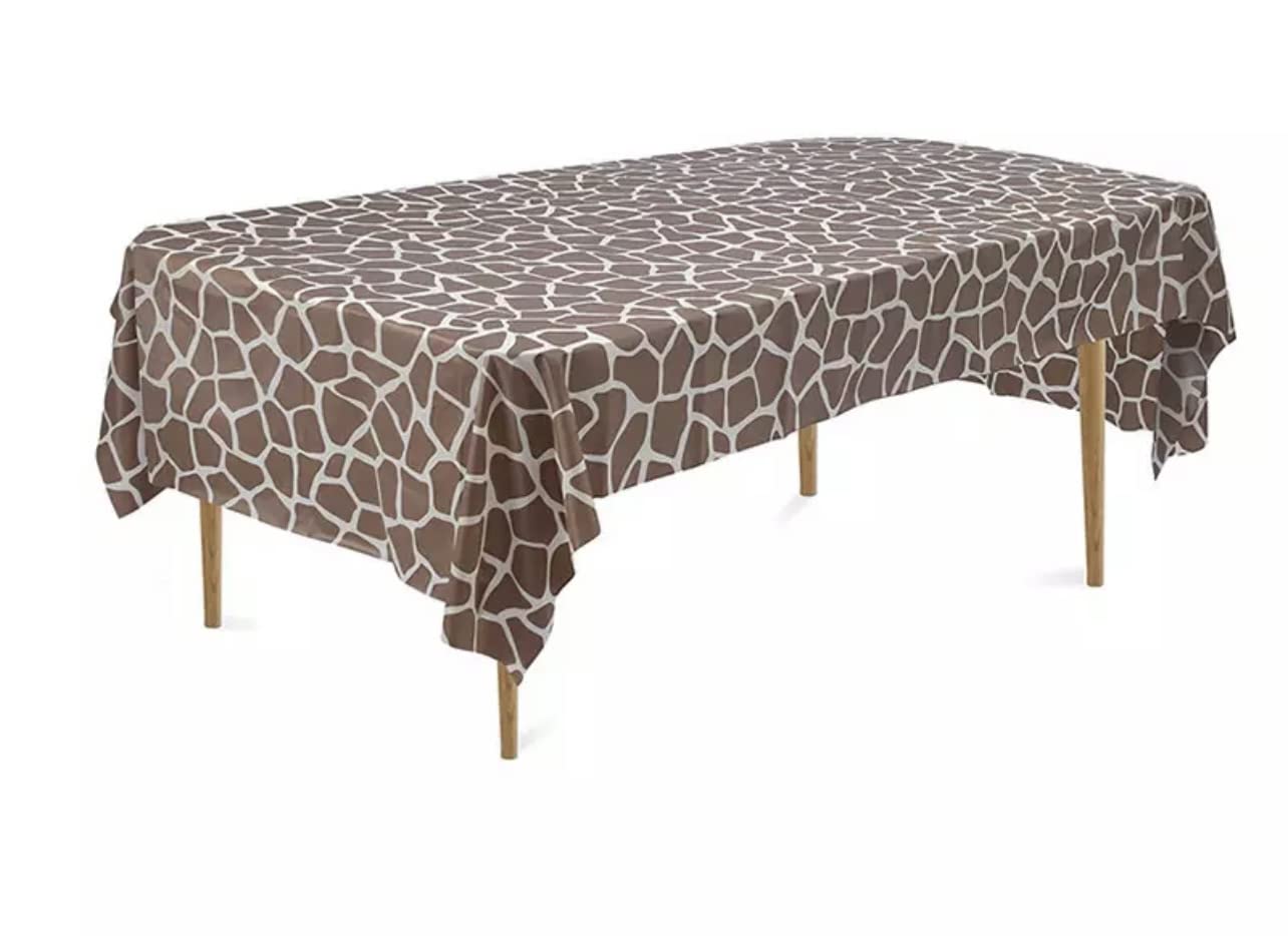 Love Balloons Bedfordshire Jungle Animal Theme Giraffe Design Disposable Plastic Table Cloth 137x274cm