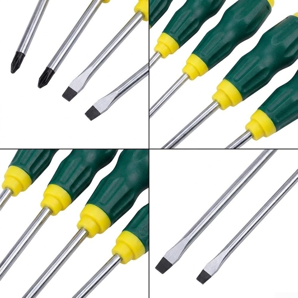 Lot de 12 tournevis antidérapants en acier pour impact