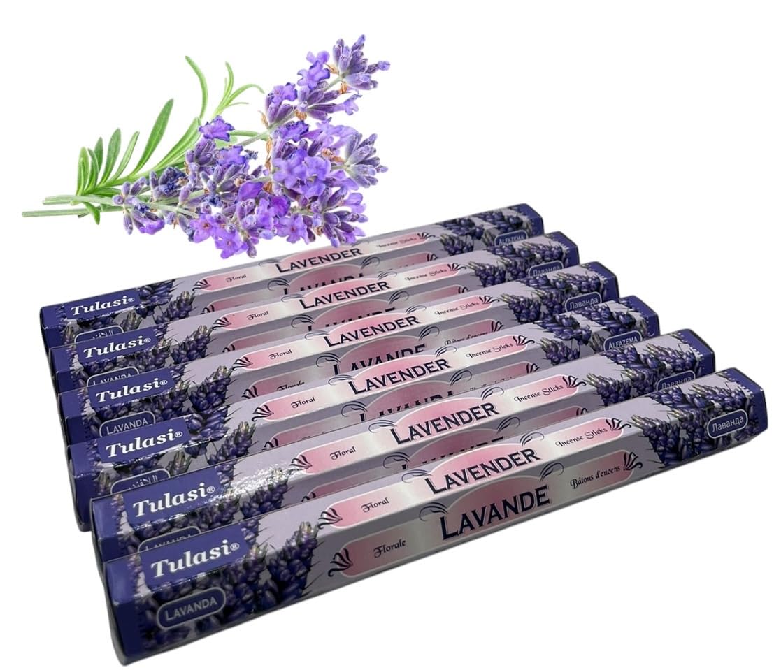 Salco 20 Varillas de Incienso con Fragancia de Lavanda, Paquete de 6