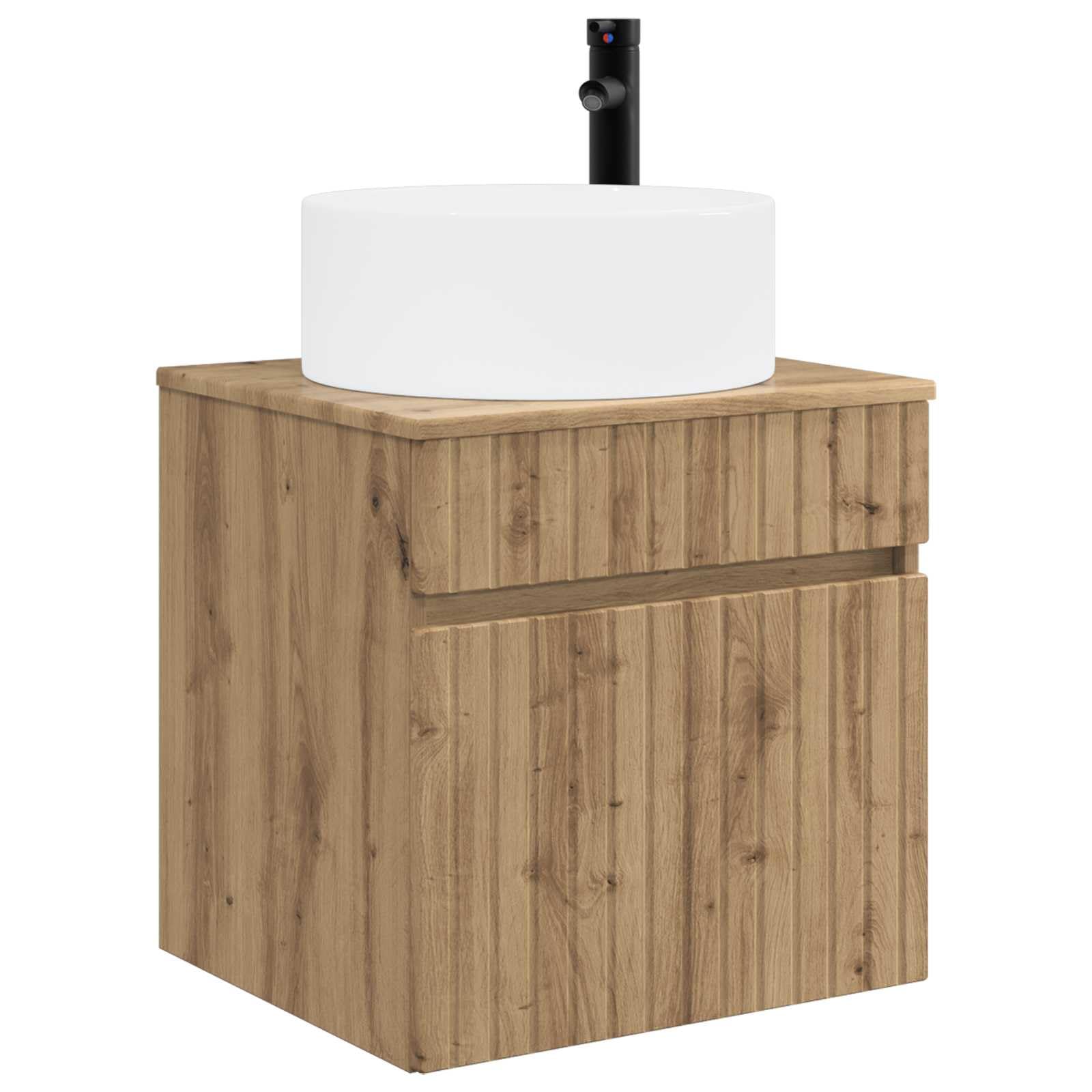 Vidaxl Artisanoak Wall-Mounted Sink Vanity Artisan Oak 49 X 44.5 X 65.5 Cm,