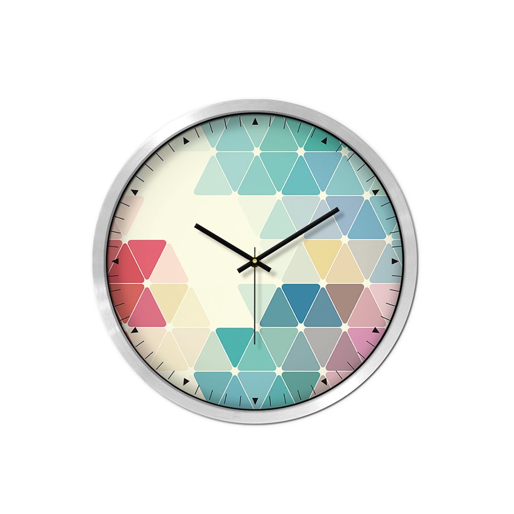 YONGJUN 12-inch Non-ticking Silent Wall Clock In Modern And Beautiful Living Room Large Kitchen Wall Clock Battery-powered (color) (Color : Silver beze, Size : 12-inch)