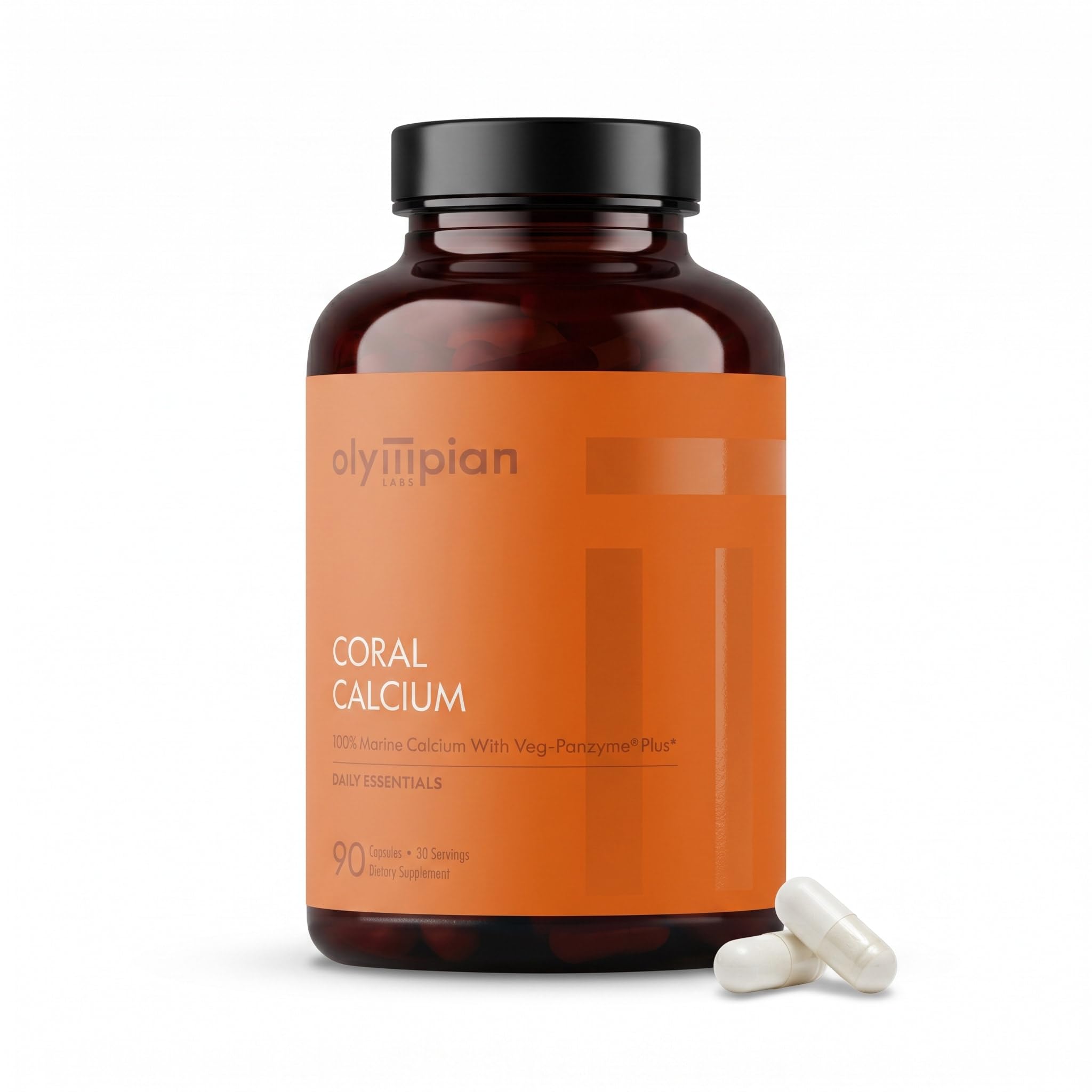 Olympian Labs Coral Calcium 1000mg Concentrate Capsules, Supporting Healthy Bones and pH Balance - 90 Capsules 90 Count (Pack of 1)