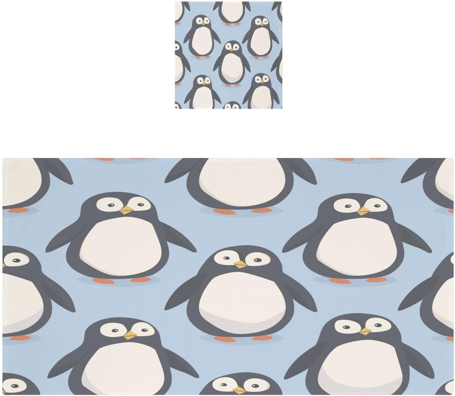 Hand Towels Premium Soft and Highly Absorbent Winter Penguins 2 Pcs Towels for Bathroom Set 100% Cotton Decorative Face Towels