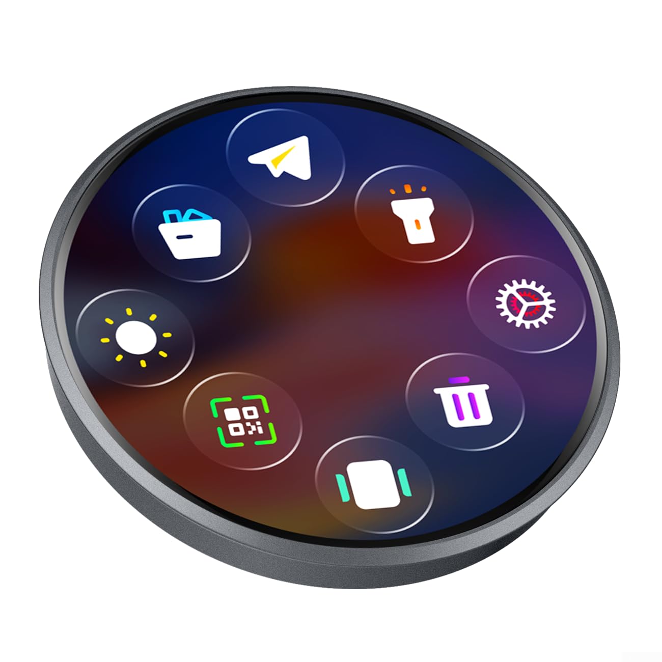 Evenoonest 1.85 Inch HD Smart Badge(Black)