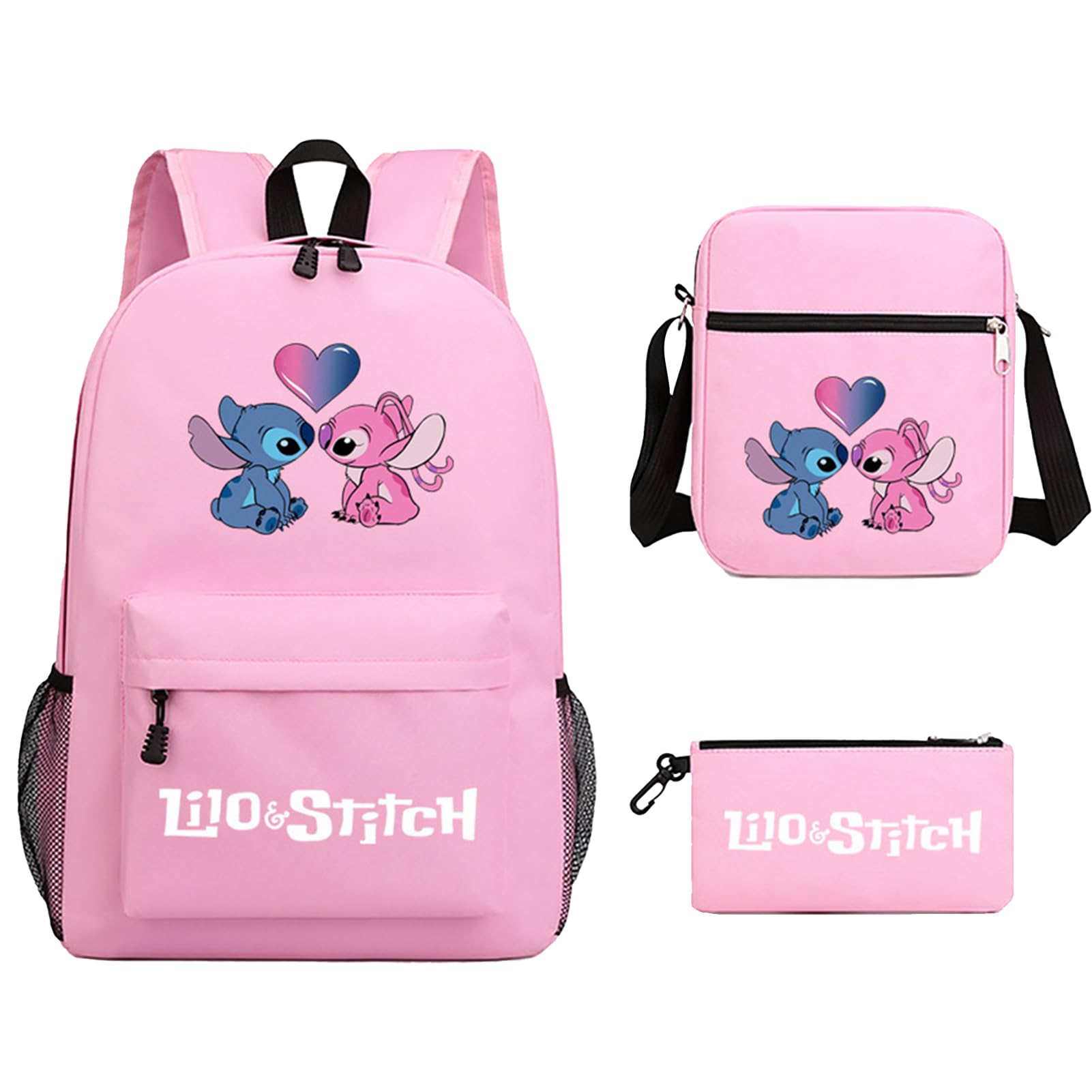 SERTASKids Stitch Backpack,Stitch Cartoon Backpack,Large Capacity Children's Cartoon Backpack School Bag,Cartoon Travel Backpack Functional School Backpack for Kids