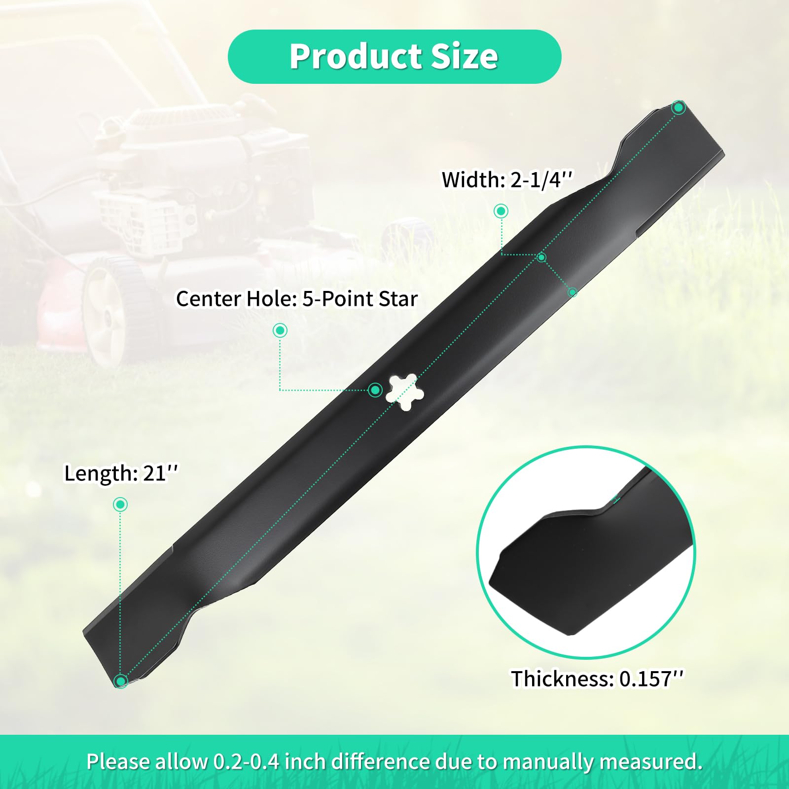 532138971 Cuchillas de alta elevación para cubierta de 42 pulgadas, cuchillas de cortacésped 138498 compatibles con cortacésped Craftsman Husqvarna Poulan, sustituye a 134149, 138971, 127843,