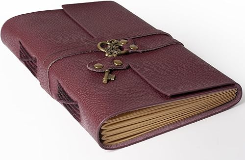 Miniatura 26 de MAYBELL Diario de cuero para escribir de 5 x 7 pulgadas, diario encuadernado en cuero genuino para hombres y mujeres, 200 páginas rayadas, cuaderno