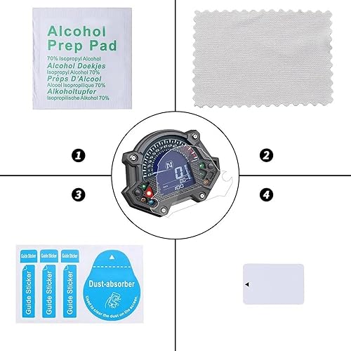 Miniatura 3 de PTATT Speedometer Protector Film For Kaw&asaki Z400 2019-2020 Z650 2017-2019 Z900 Motorcycle Dashboard Screen Protector Instrument Cluster Scratch