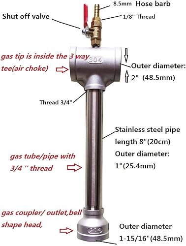 Miniatura 2 de LSMIITTH Quemador de forja de gas propano Hoja de herrero para hacer horno de gas