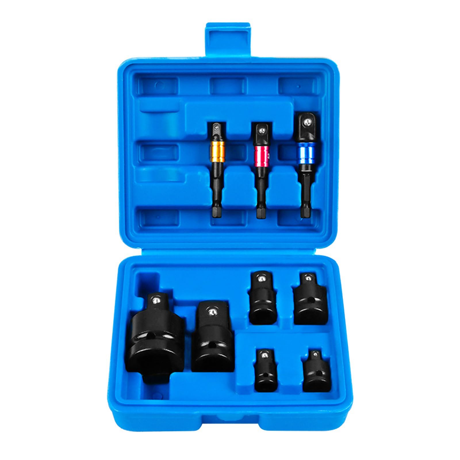 Hdoytxxm 9 Piece Set Professional Socket Adapter Converter With Locking Ball Mechanism For Slippage During High Speed Operations Impacts Wrench Converter Adapter