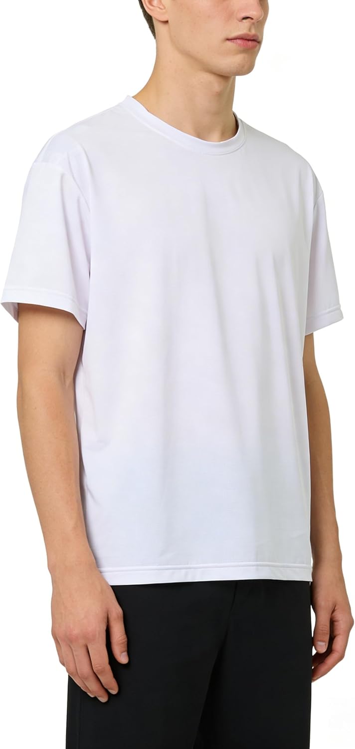 5 Pack Men’s Active Quick Dry Crew Neck T Shirts Breathable Cool Workout Shirts Running Athletic Tops