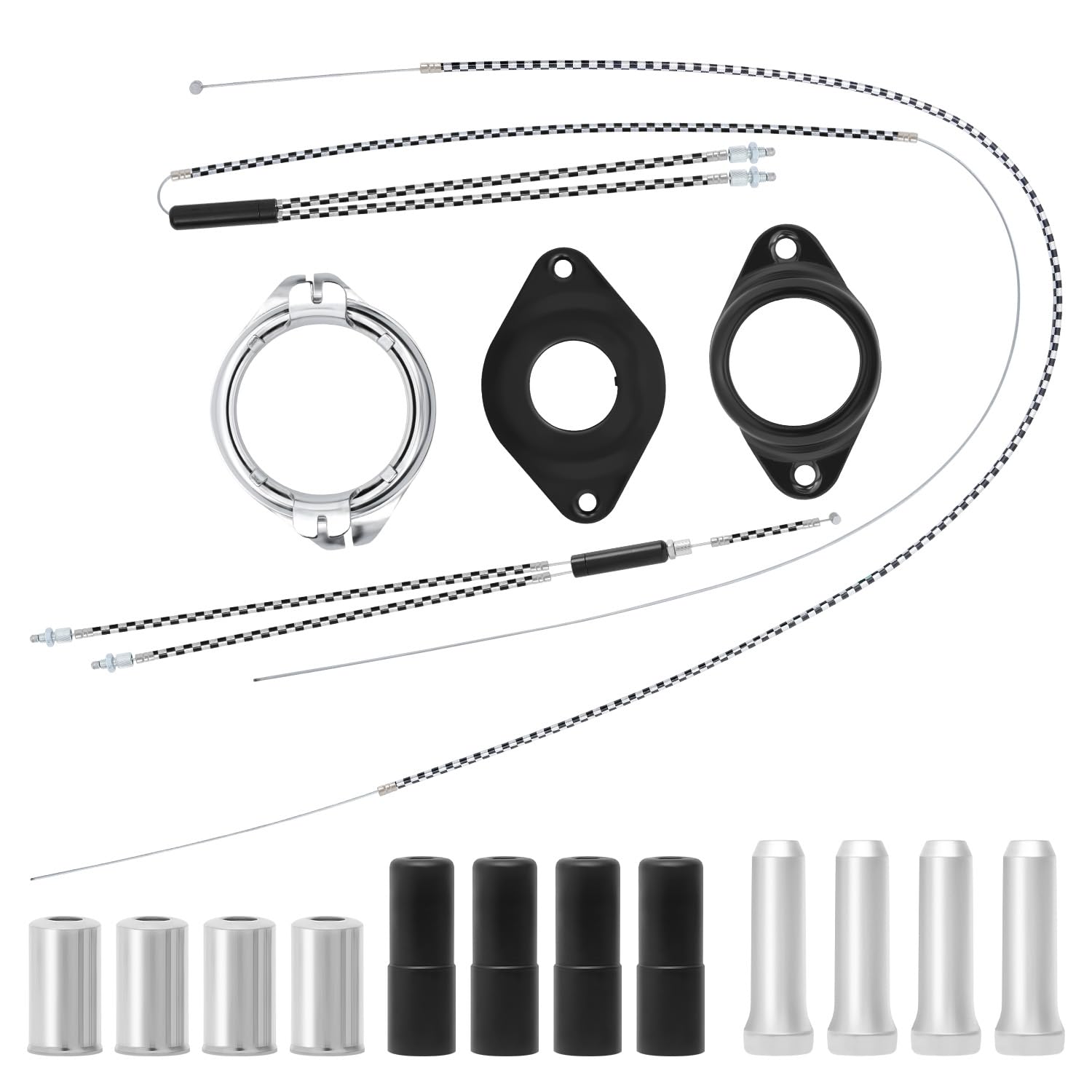 BMX Gyro Brake Cables Front/Rear with Spinner Rotor - Heat-Resistant Stainless Steel Cable Set for Gyro Systems & 20" Bikes, Durable Replacement Kit for Stable Braking & Easy Installation,Professional