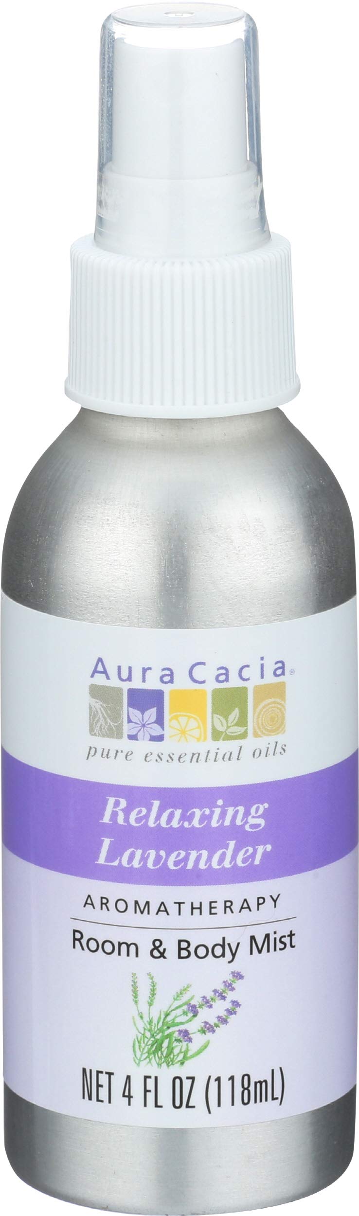 Aura cacia Relaxing Lavender Aromatherapy Room & Body Mist 4 Oz