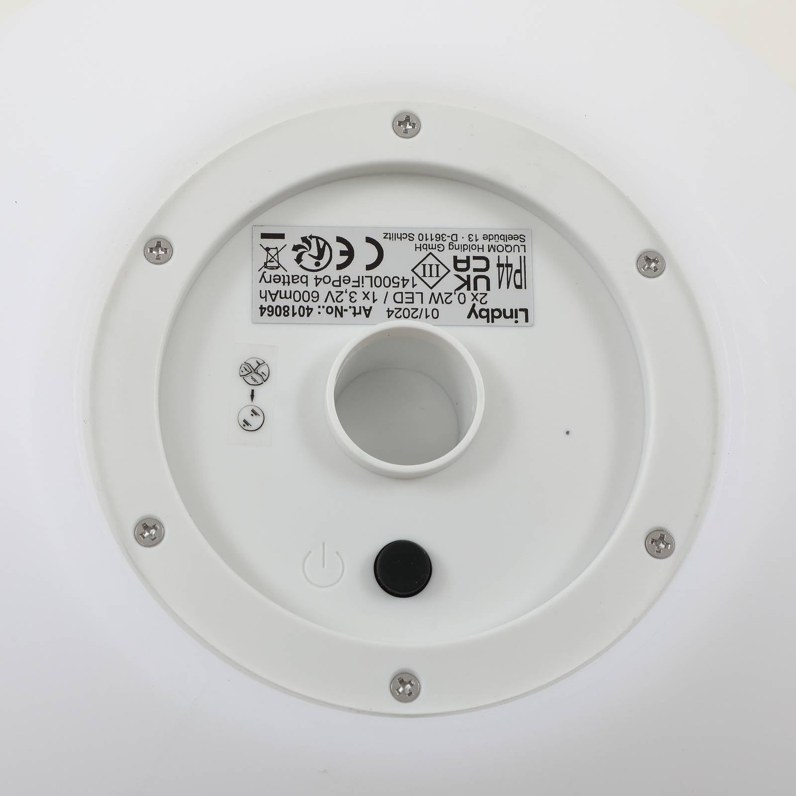Lindby Lampada globo da esterno lago - Moderno - Plastico - Bianco - Sfera Non sostituibile Max. 2 x 0.2 0.2