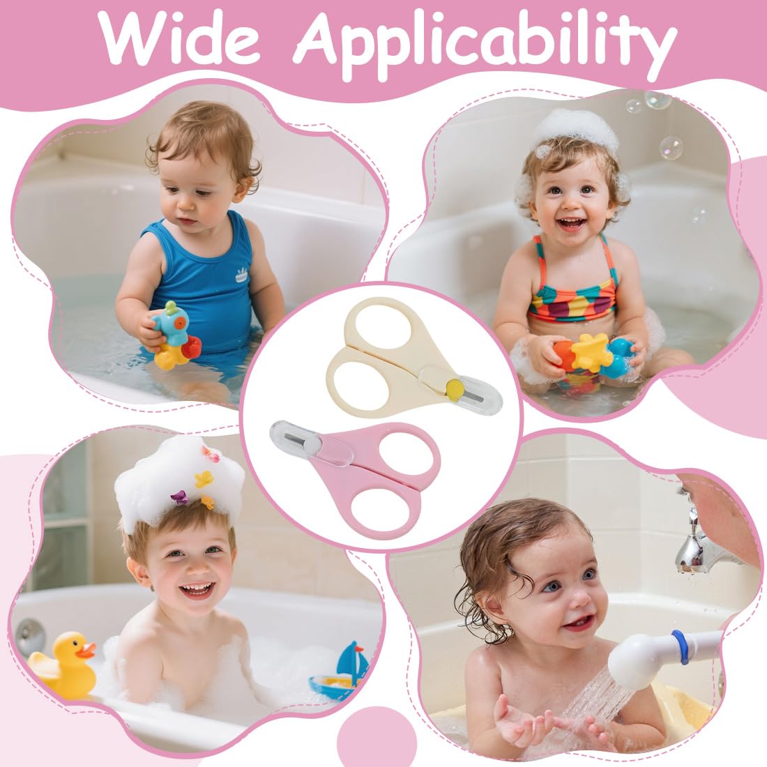 1 Pièce Bonnet de Douche pour Bébé – Casquette de Protection Solaire Ajustable pour Enfants et Bonnet de Bain, Adapté à Protéger Yeux, Oreilles et Visage au Lavage des Cheveux (Rose)