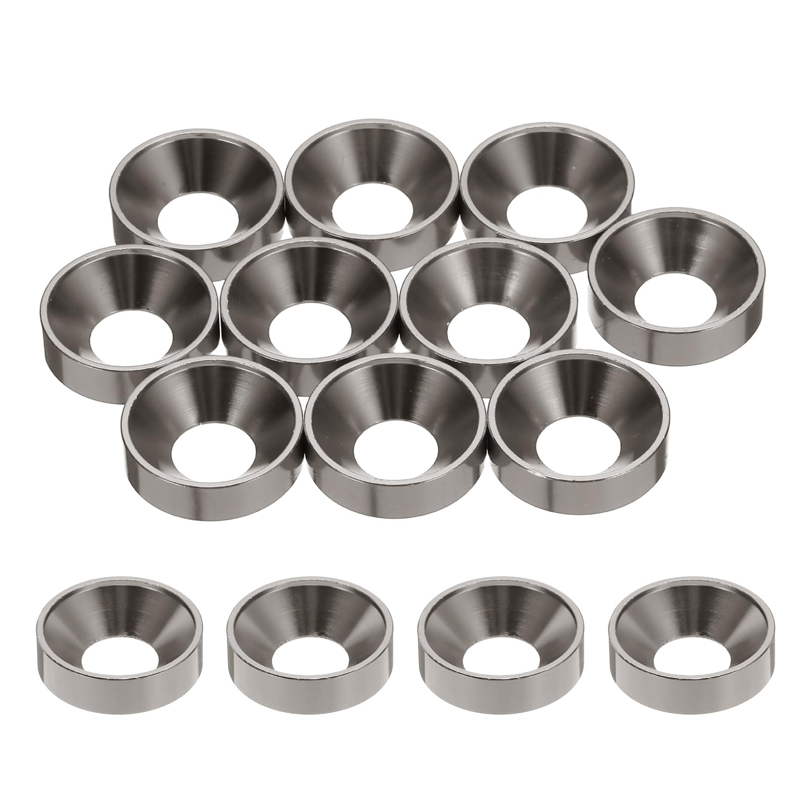 sourcing map 10pcs M8 Counterbore Washers, 18mm/0.71inch Aluminum Alloy for RC, Titanium