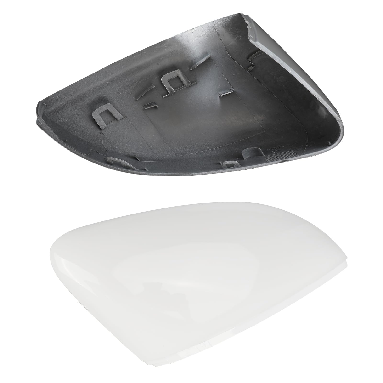 Coperture per specchietti retrovisori, 1 coppia di coperture per specchietti esterni anteriori e posteriori per 2009-2017 VW Polo MK5 (Bianco)